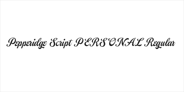 Pepperidge Script PERSONAL Regular Logo