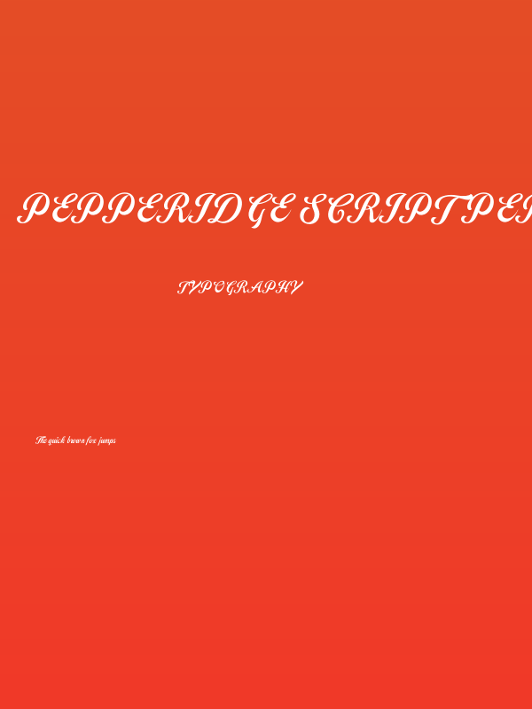 Pepperidge Script PERSONAL Regular Poster