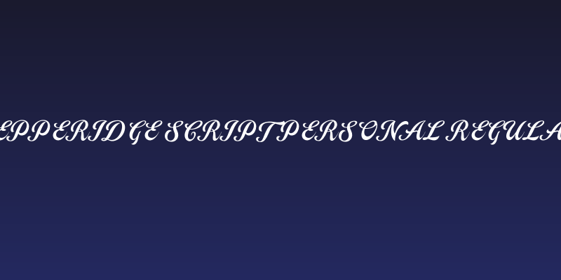 Pepperidge Script PERSONAL Regular Social Header