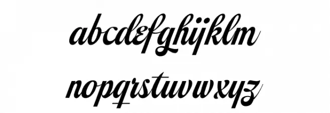 Pepperidge Script PERSONAL Regular Font Litere mici