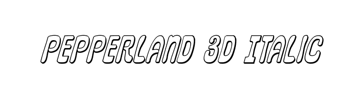 Pepperland 3D Italic  नि: शुल्क फ़ॉन्ट्स डाउनलोड