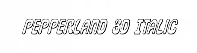 Pepperland 3D Italic  免费字体下载