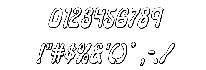 Pepperland 3D Italic Font OTHER CHARS