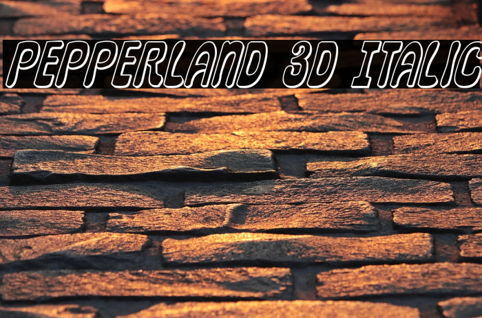 Pepperland 3D Italic Example 1