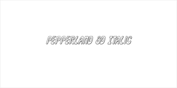 Pepperland 3D Italic Logo