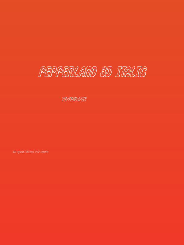 Pepperland 3D Italic Poster
