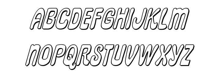 Pepperland 3D Italic Font LOWERCASE