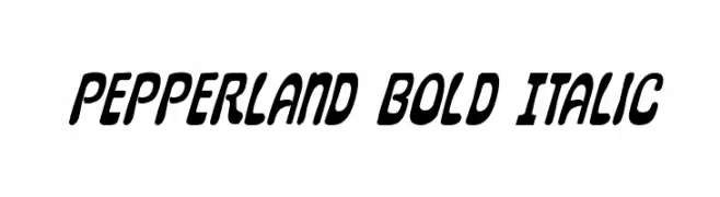 Pepperland Bold Italic  Frei Schriftart Herunterladen