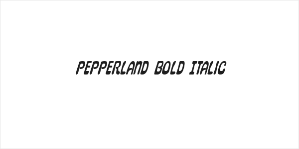 Pepperland Bold Italic Logo