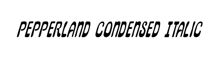Pepperland Condensed Italic  नि: शुल्क फ़ॉन्ट्स डाउनलोड