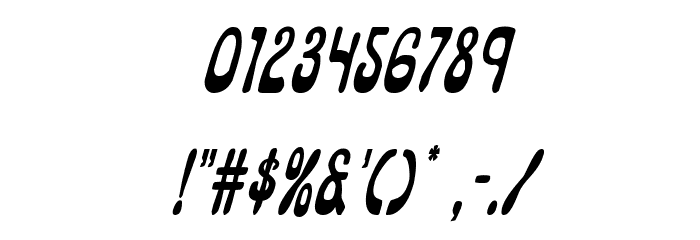 Pepperland Condensed Italic Font OTHER CHARS