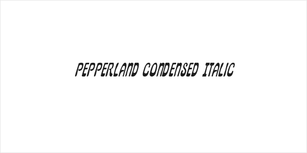 Pepperland Condensed Italic Logo