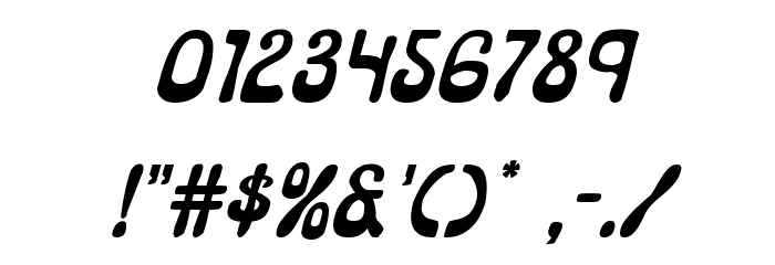 Pepperland Expanded Italic Font OTHER CHARS