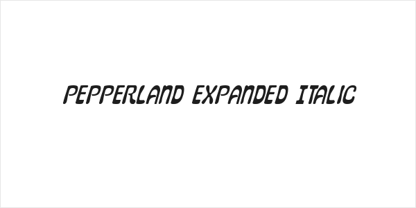 Pepperland Expanded Italic Logo