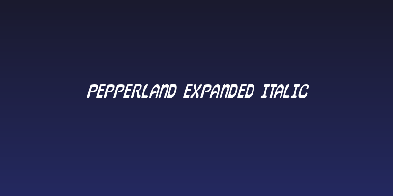 Pepperland Expanded Italic Social Header