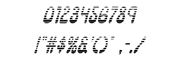 Pepperland Gradient Italic Font OTHER CHARS