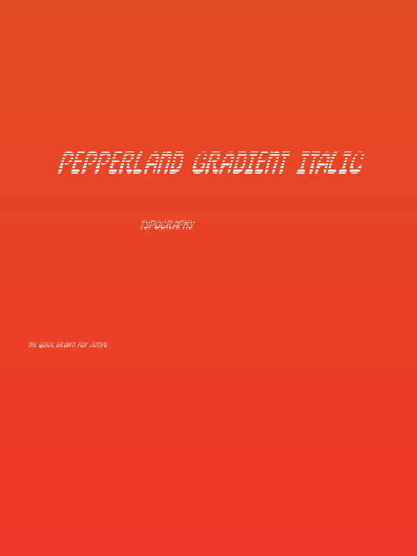 Pepperland Gradient Italic Poster
