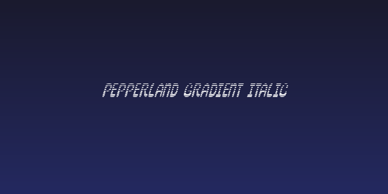 Pepperland Gradient Italic Social Header