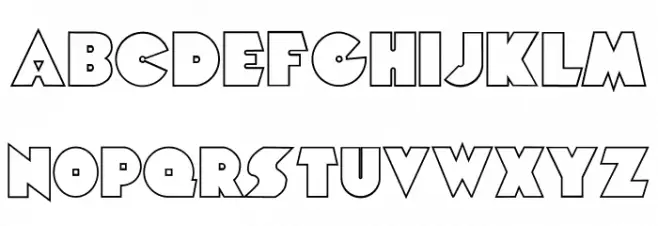 Pepperland Outline خط أحرف كبيرة