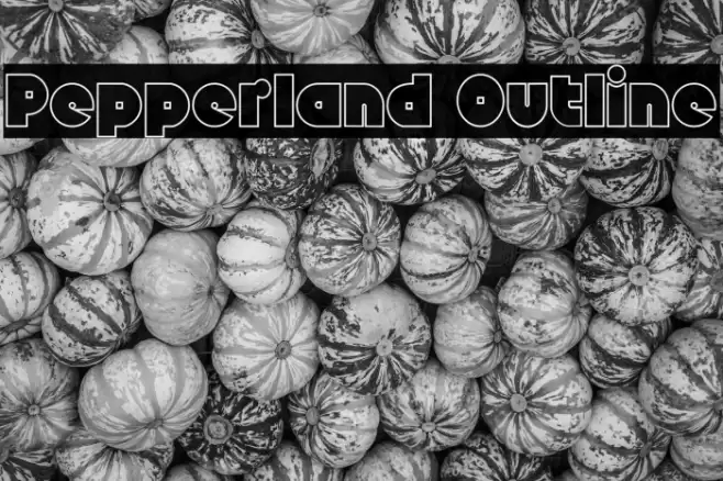 Pepperland Outline Caratteri examples