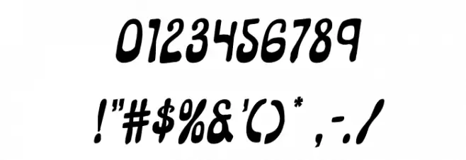 Pepperland Rotalic Font OTHER CHARS