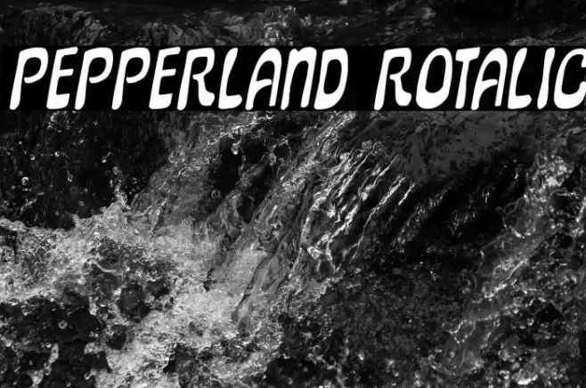 Pepperland Rotalic Font examples