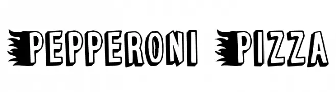 Pepperoni Pizza  font caratteri gratis
