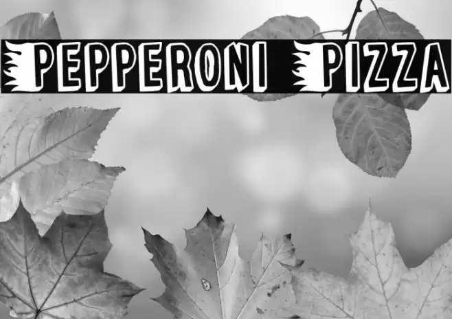 Pepperoni Pizza Font examples