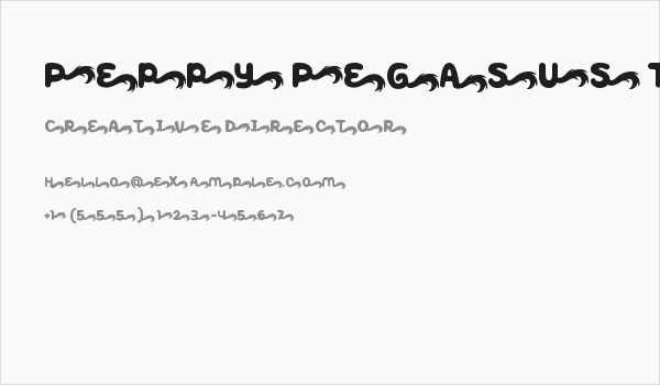 Peppy Pegasus Tail Business Card