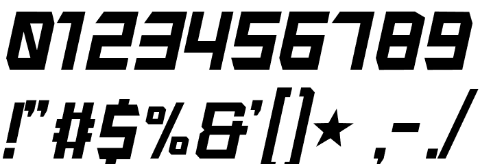 Peradaban-Italic Font OTHER CHARS