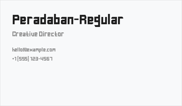 Peradaban-Regular Business Card