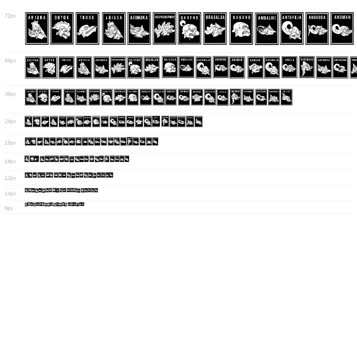 Perangko Wayang Waterfall