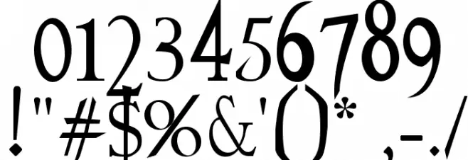 Percance Fatal フォント その他の文字