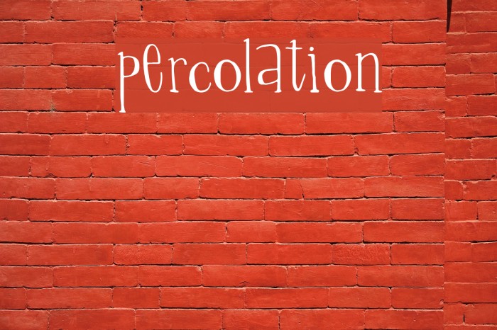 Percolation Font examples