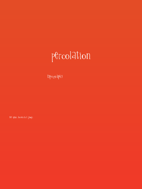 Percolation Poster
