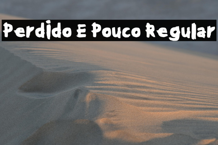 Perdido E Pouco Regular Example 1