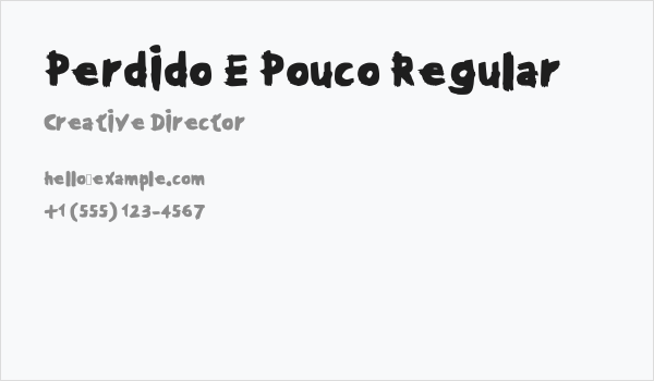 Perdido E Pouco Regular Business Card