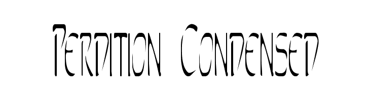 Perdition Condensed  Frei Schriftart Herunterladen
