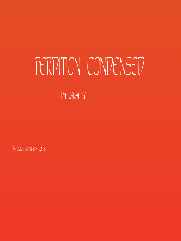 Perdition Condensed Poster