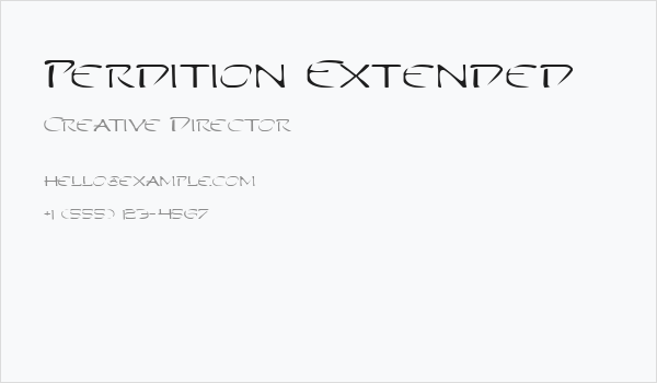 Perdition Extended Business Card