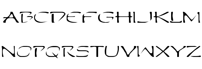 Perdition Extended Font LOWERCASE