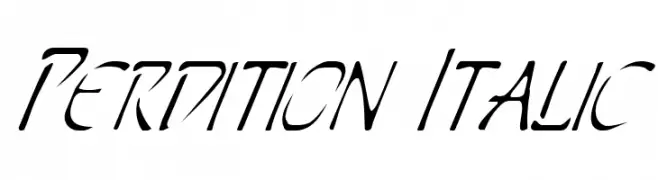 Perdition Italic  font caratteri gratis