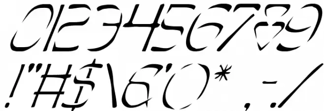 Perdition Italic フォント その他の文字