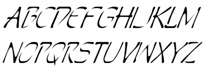 Perdition Italic Polices MAJUSCULES