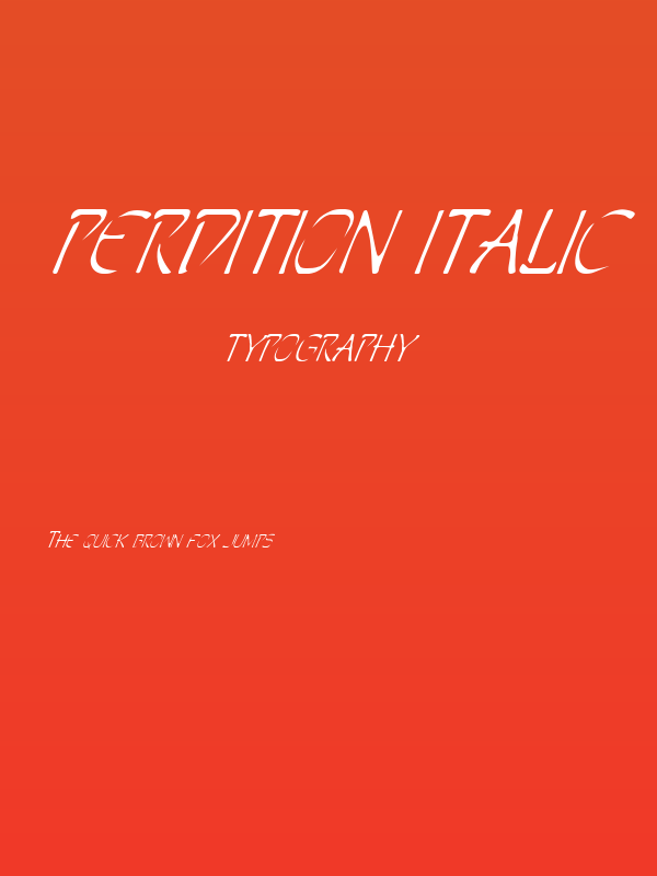 Perdition Italic Poster
