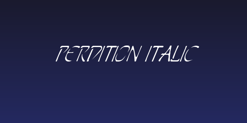 Perdition Italic Social Header