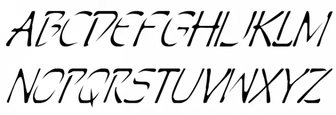 Perdition Italic Schriftart Kleinbuchstaben