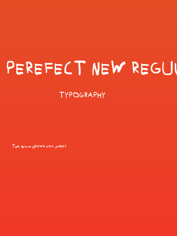 Perefect New Regular Poster