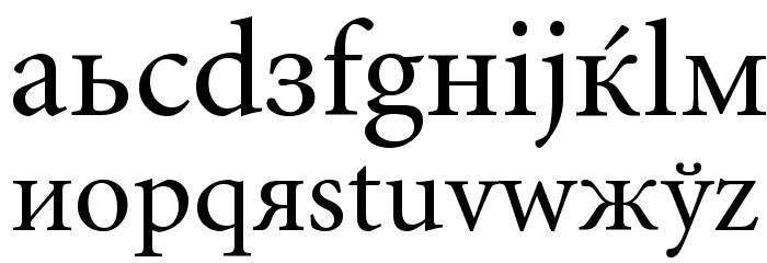Perestroika Font LOWERCASE