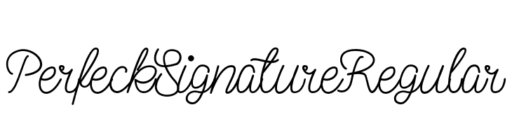 PerfeckSignatureRegular  Frei Schriftart Herunterladen